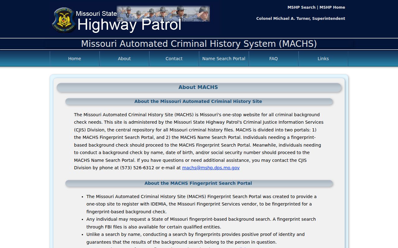 Stone County criminal record fingerprint search information
