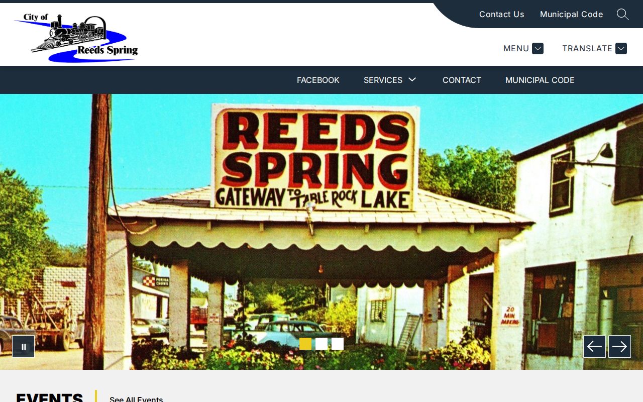 Reeds Spring criminal records contact on the official city government website